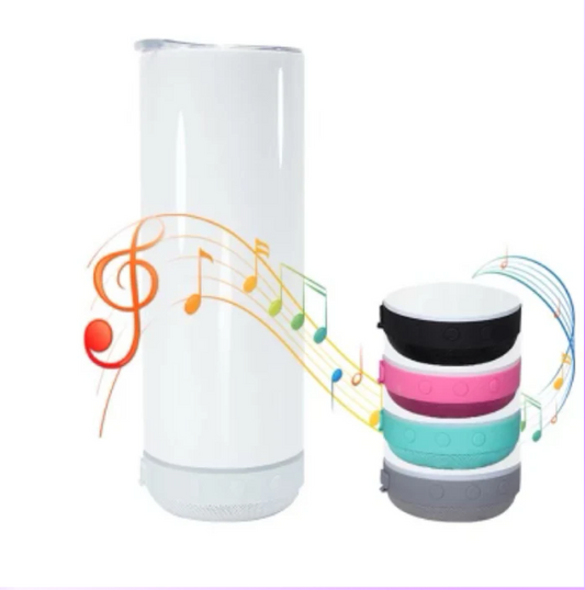 20 oz Bluetooth Speaker Skinny Tumbler with Speaker